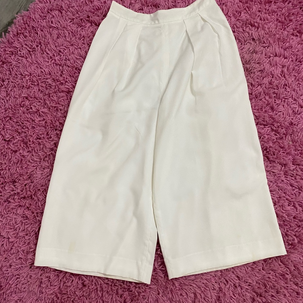 White culotte pants